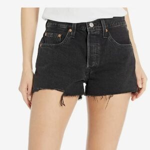 Levi's 501 High-Rise Black Denim Shorts
